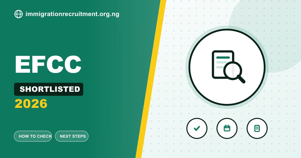 EFCC Shortlisted Candidates 2026: How to Check Your Name