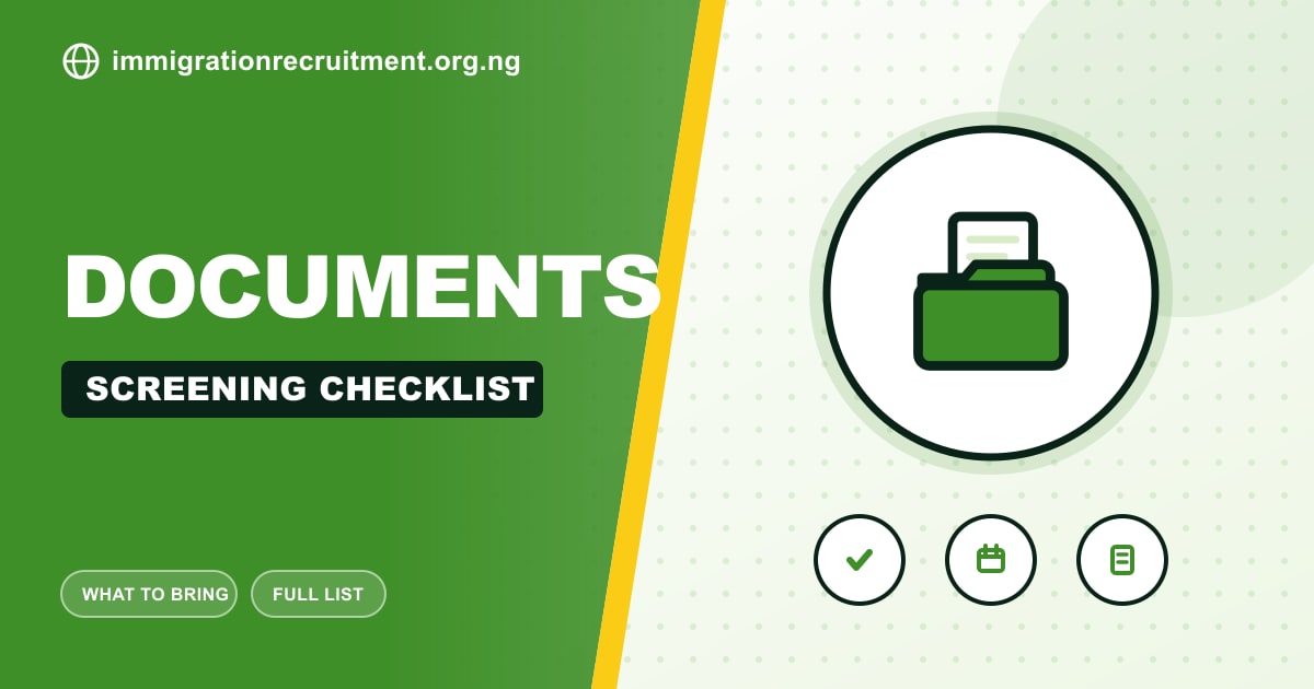 Documents to Take to Any Recruitment Screening, Full Checklist